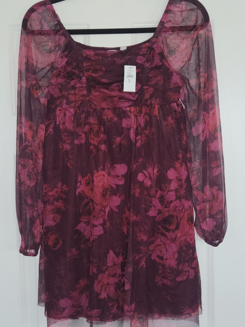 GAP Kids Burgundy and Fuchsia Mesh Dress